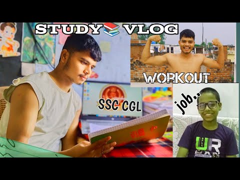 |DAY 4 I WAKE UP💯 4AM FOR SSC CGL PREPARATION 16 HOURS 📚 STUDY | with job💯study vlog ssc aspirants