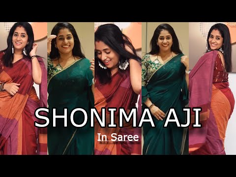 SHONIMA AJI IN SAREE🤍 #shonima #shonimaji #malayalamactress