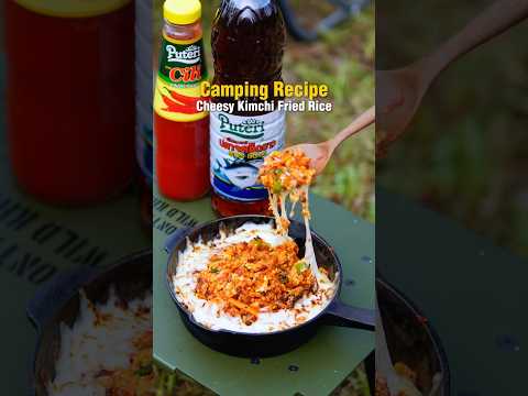 Camp Cooking Recipe: Cheesy Kimchi Fried Rice #campingrecipes #campcooking #overthefirecooking