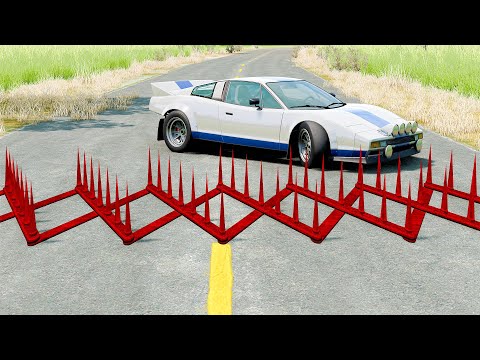 Mobil vs Spikes #9 - BeamNG Drive