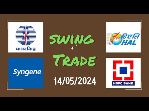 swing trade for 14th May 2024 | #powergrid #hindustanaeronauticsltd #hdfcbank #syngene #swingtrade