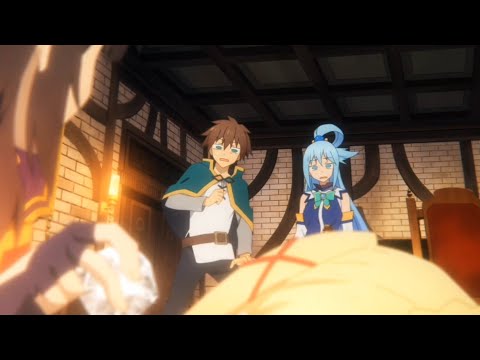 Kazuma and Aqua catch Megumin and Darkness 'playing'