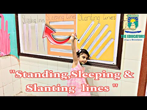 Kid's activity Introduction of"Standing,Sleeping & Slanting lines | kids in a creative and easy way