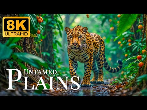 Untamed Plains 8K ULTRA HD🐾Wildlife Exploration With Peaceful Guitar