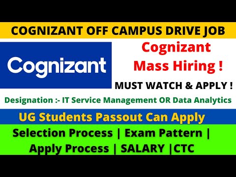 COGNIZANT / CTS Off Campus Drive | Frehsers New Job Update | Freshers Job Update | Off campus job