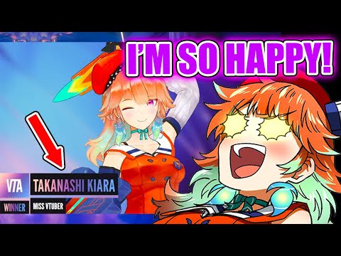 Kiara's Reaction to Winning the Miss Vtuber Award...【Hololive EN】