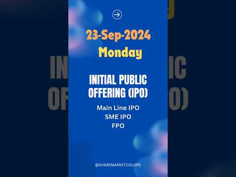 Current IPO: 23-Sep-2024 #ipo #initialpublicoffering #nse #bse #sme #smeipo #primarymarket #fbo