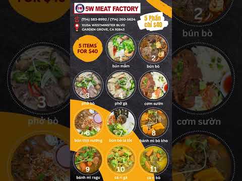 5W MEAT FACTORY PROMOTION - GARDEN GROVE, CA