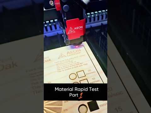 Find Optimal Laser Settings Fast with Aeon Laser USA's Material Rapid Test