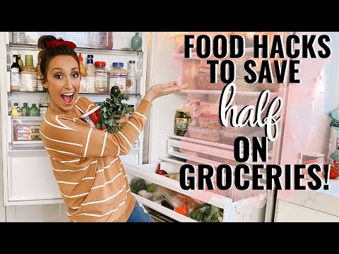 Food Hacks to save HALF on Groceries! Grocery Budget & Food tips with Jordan Page