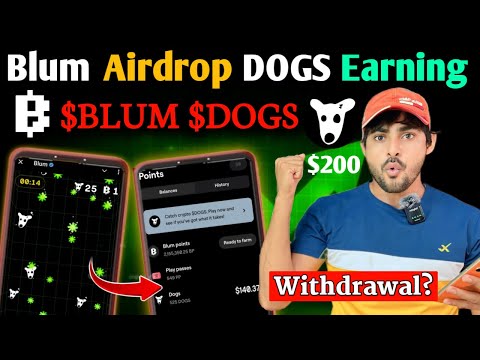 Blum Airdrop DOGS Earning Process🎉|| Blum Airdrop New Update || Dogs Token Withdrawal Blum Airdrop