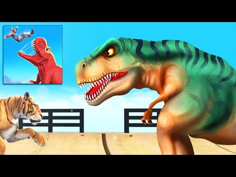 Dino Attack Simulator - Funny Dinosaurs Attacks Human - Gameplay