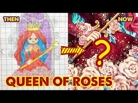 Drawing Queen of Roses with My Recent Style | Huta Chan Studio