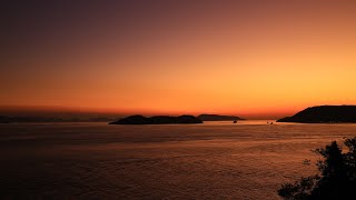 【Japan 1minute Travel KAGAWA Sakaide】香川 坂出 与島 （与島から見た瀬戸内の夕景タイムラプス動画）