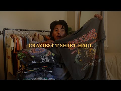 my craziest and most rare vintage t-shirt haul ever..