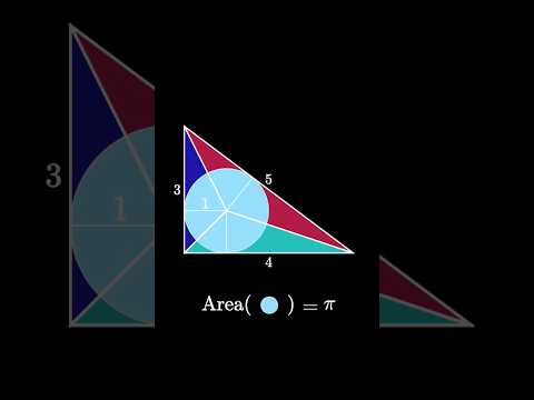 Incircle area in 3-4-5 triangle?