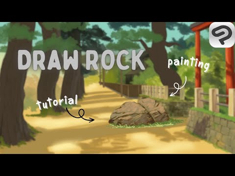 How to Draw a Rock like Anime Background - Clip Studio Paint Drawing Tutorial