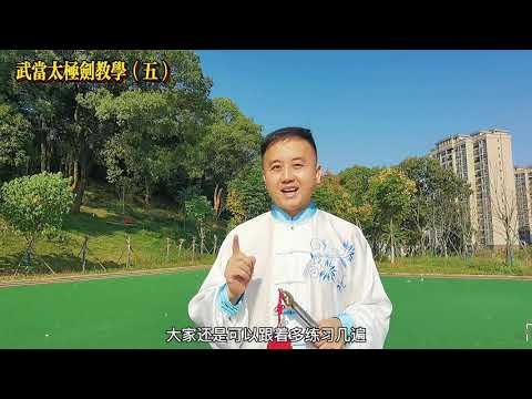 武当太极剑教学（五），一步一讲，背向演示，太爷说我都能学会