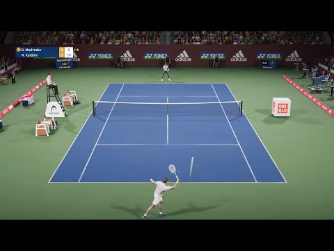 Matchpoint Tennis Championships Gameplay - Medvedev vs Kyrgios Full Set (No Commentary)