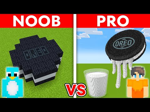 NOOB vs PRO: OREO House Build Challenge in Minecraft