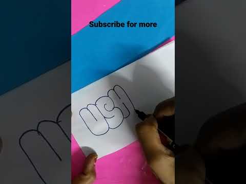 How to write USHA in bubble letters 😇#shorts#viral#videos