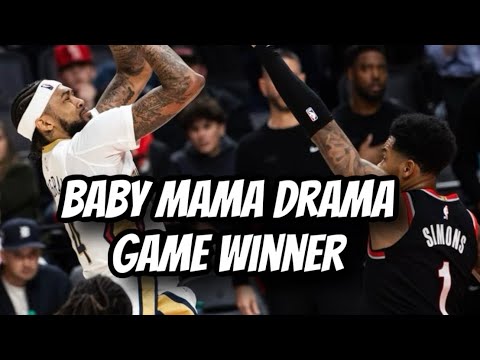 Brandon Ingram over Anfernee Simons GAME WINNER; have child with same woman 🏀