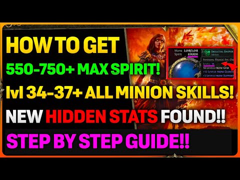 HOW TO GET 550-750+ Max Spirit & 34-37+ ALL Minions Skills!! | STEP BY STEP Gear Priorities!