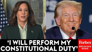 BREAKING NEWS: Kamala Harris Announces She Will Oversee The Certification Of The 2024 Election