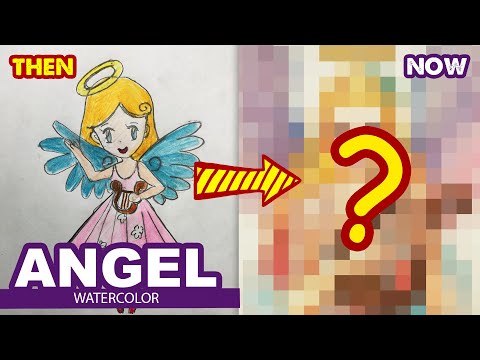 How to draw Angel Girl ? l Then and Now l Huta Chan