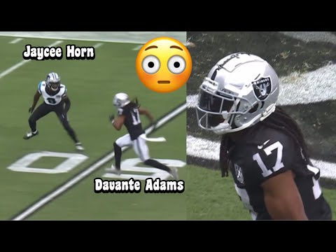 When Davante Adams MET Jaycee Horn 😳👀 (WR Vs CB) Raiders vs Panthers 2024 highlights