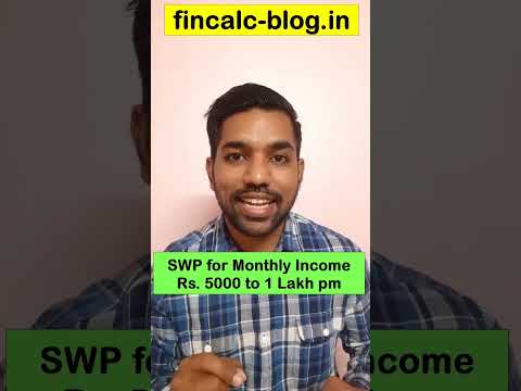 Rs. 5000 to 1 Lakh Monthly Income with SWP mutual fund #shorts #fincalc