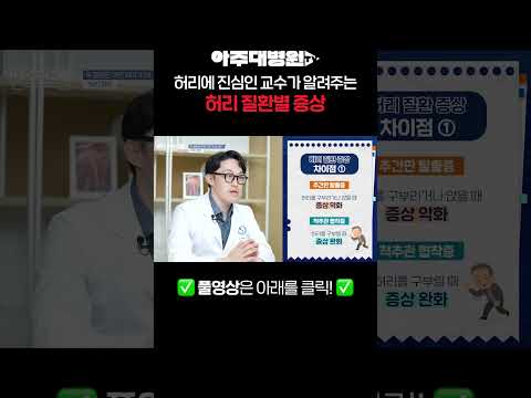 허리 질환별 증상