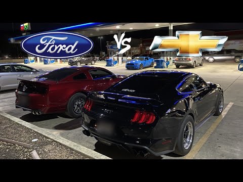 Ford vs Chevy - The Ultimate Rivalry - Boosted Mustangs vs Nitrous Vettes/CTSVs