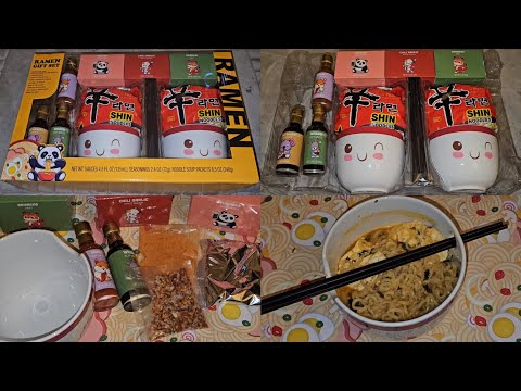 Costco Item Review Ramen Gift Set Nongshim Shin Ramyun Taste Test