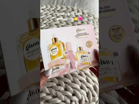 gisou holiday gift box unboxing🍯🩷 @Gisou #unboxing #aesthetic #pink #skincare #asmr