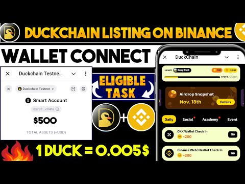 Duck chain airdrop update | Duck chain wallet connect | duck chain airdrop listing date | duck chain