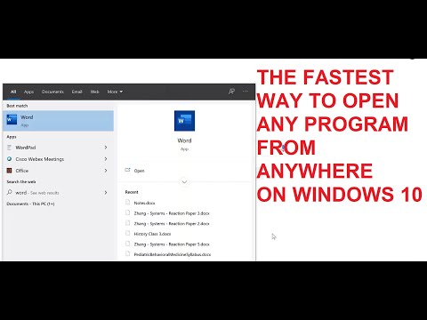 The Fastest Way to Open ANY Program on Windows 10