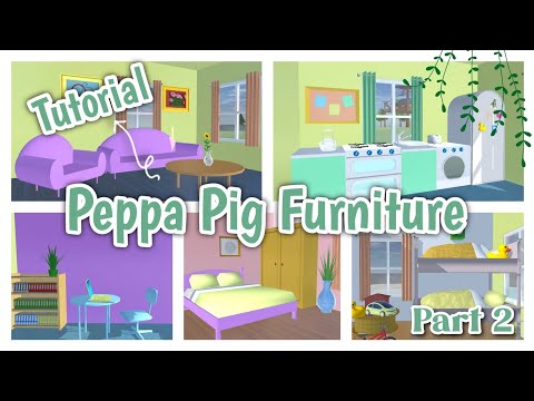 Peppa Pig Furniture Tutorial 🌷✨ Part 2 : Sakura School Simulator #sakuraschoolsimulator #sakura