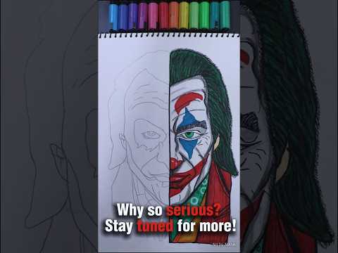 Draw joker with markers  #joker #shorts #drawing