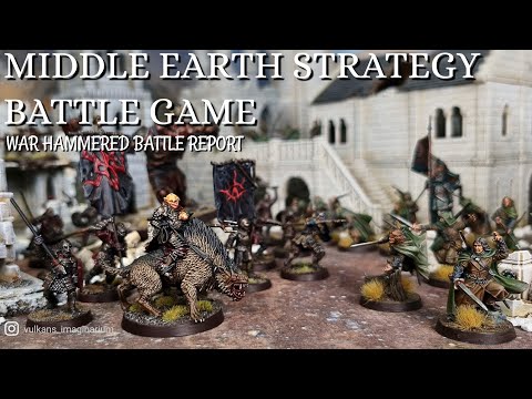 Faramirs Rangers Vs Gothmog & Mordor Orcs. Middle Earth Strategy Battle Game. The Lord of the Rings.