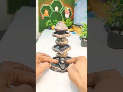 DIY mini smoke fountain ⛲ with clay 🏵️😍🙏 #clayart #mahadev