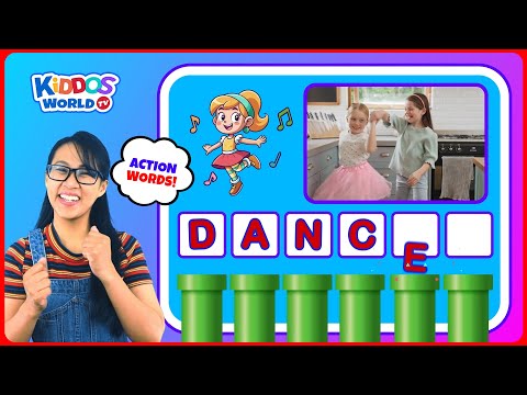 Learn 30 Action Words & Spell with Miss V | Fun Verb Learning for Kiddos | Kids English Vocabulary