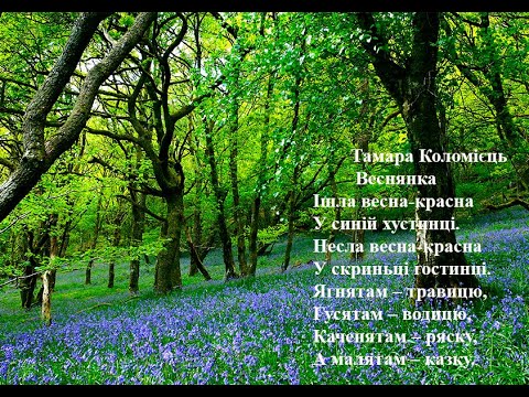 Тамара Коломієць.  Веснянка. Вчимо вірш он-лайн з дітьми 3-4-х років.