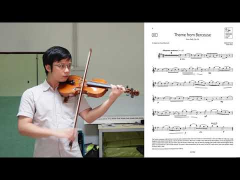 Theme from Berceuse【Grade 3 B1 Violin】小提琴 3 級 B1, ABRSM (2020-2023)