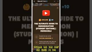 The ultimate guide to memorization | Memefi video code | #memefivideocode #shorts