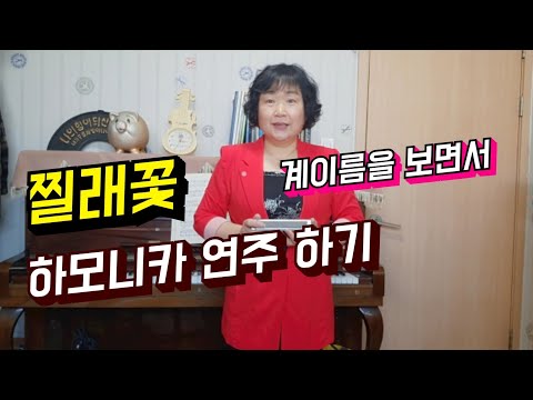 A키 찔레꽃 백난아 악보를 보면서 하모니카 연주하기