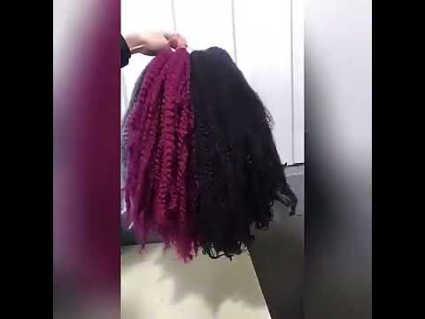 24inch Synthetic Soft Marley Braids Hair 100g Kinky Twist Hair Ombre Brown Grey Crochet Braiding Ha