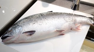 I saw the salmon on sale at an unbelievable price, so I tried to process it...