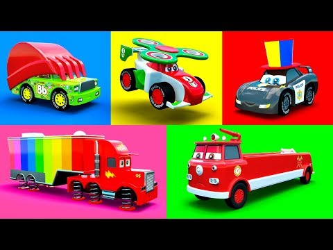 Cars Stories with McQueen Friends Cars - Magic Mirror Accident, New video with Little Cars