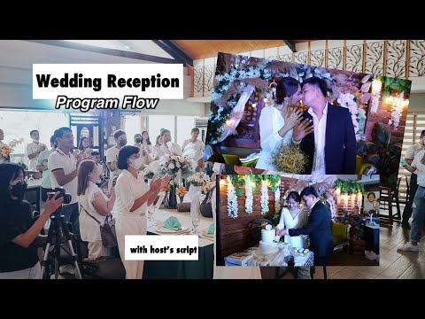 Sample Wedding Reception Program Flow & Host’s Script [Intimate Civil Wedding 2022]